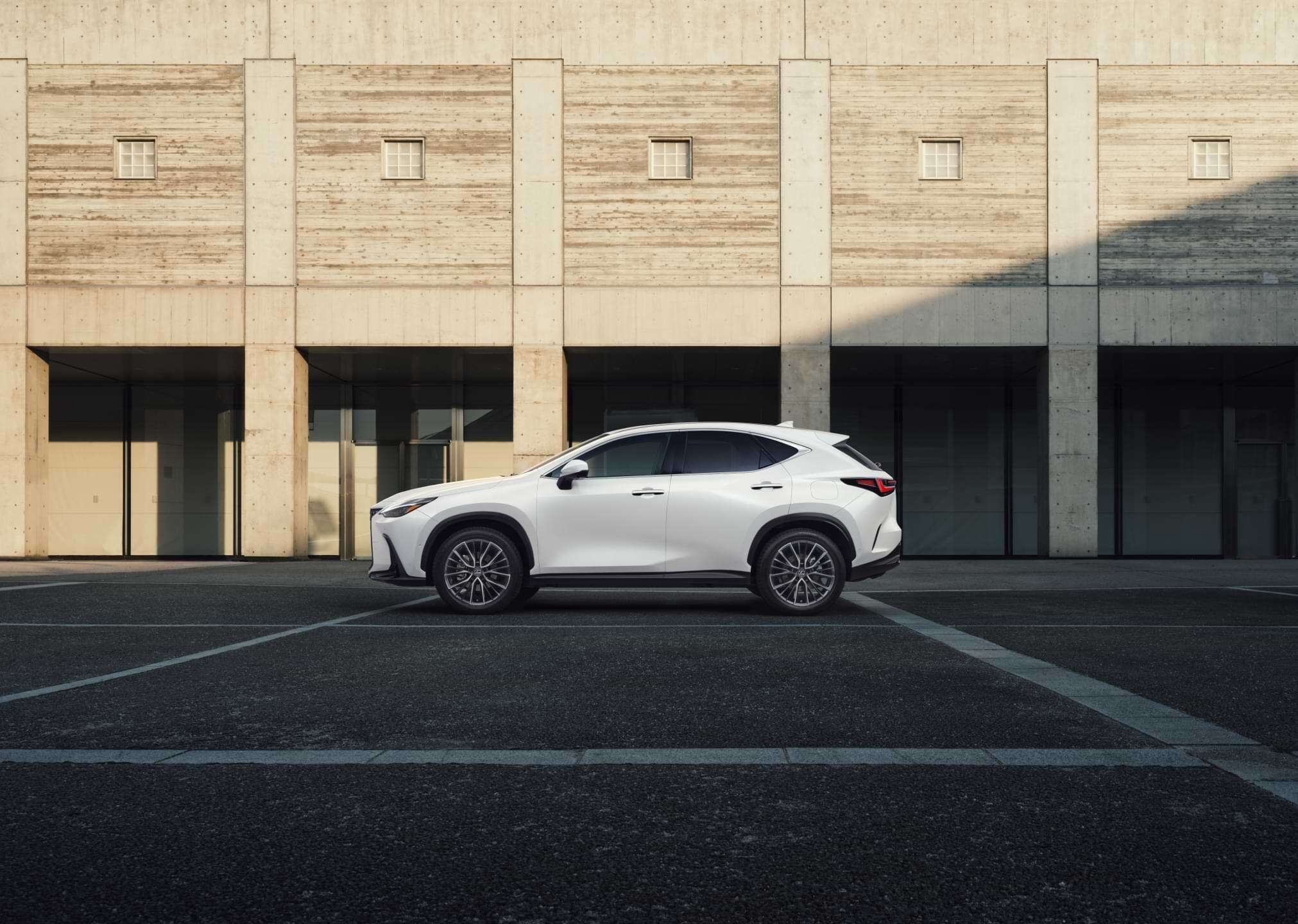Side-on view of 2021 Lexus NX